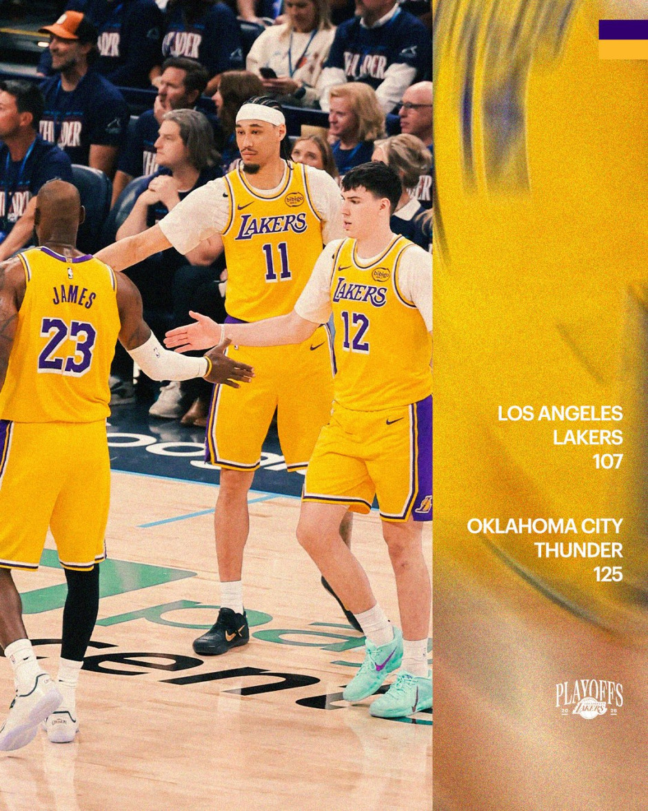 NBA半决赛录像完整版-湖人vs雷霆G2全场回放（5.8）里夫斯回暖砍31分却难掩5失误5犯规 附比赛数据战报